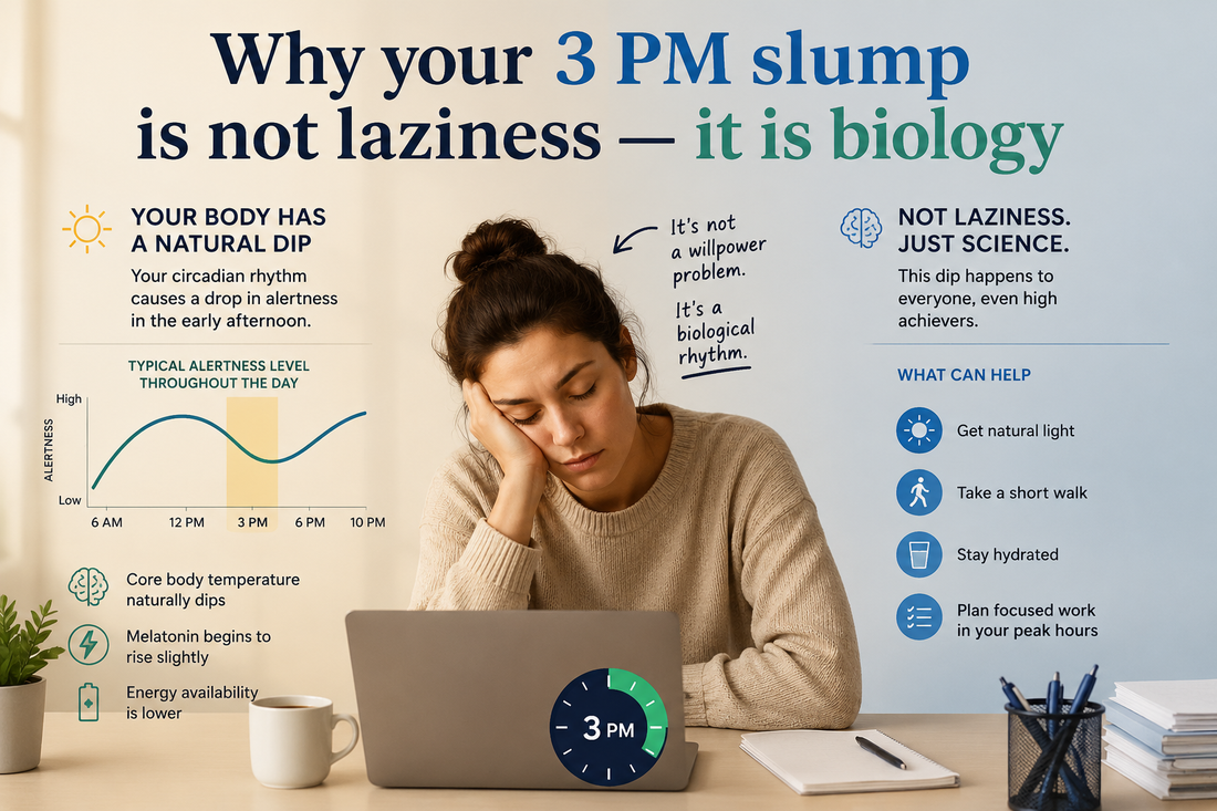 Why your 3 PM slump is not laziness — it is biology