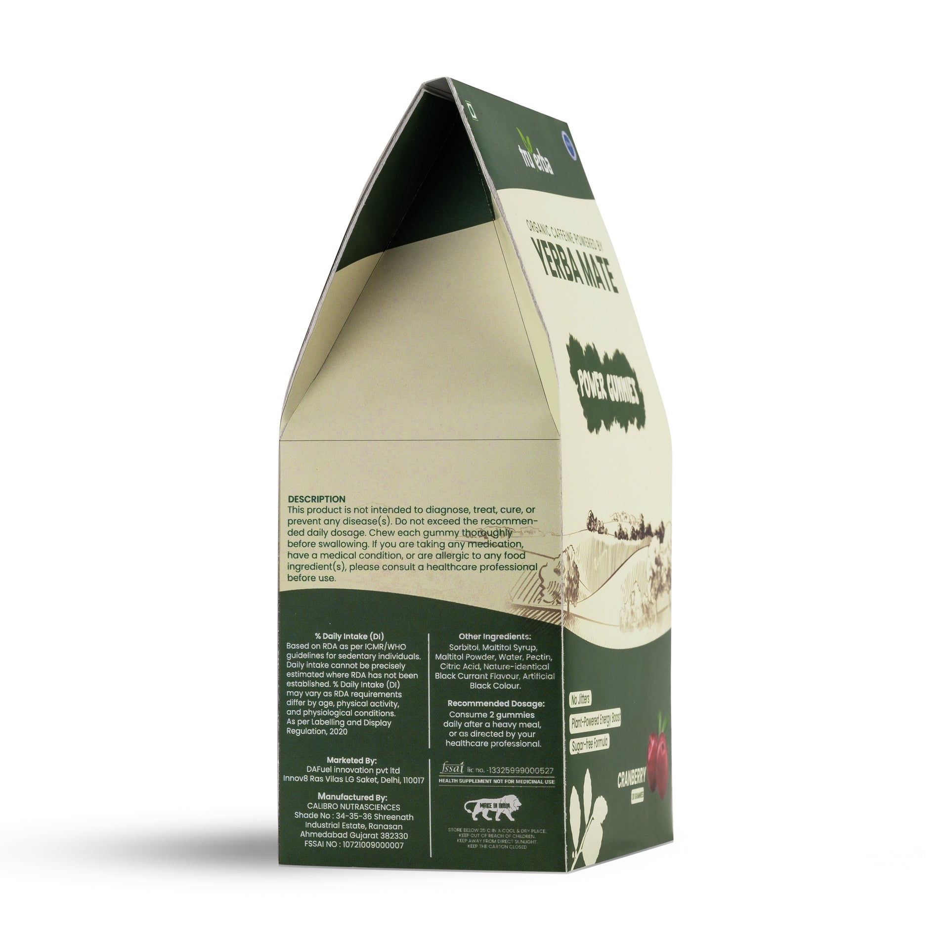 Yerba Mate Caffeine Gummies(Cranberry)