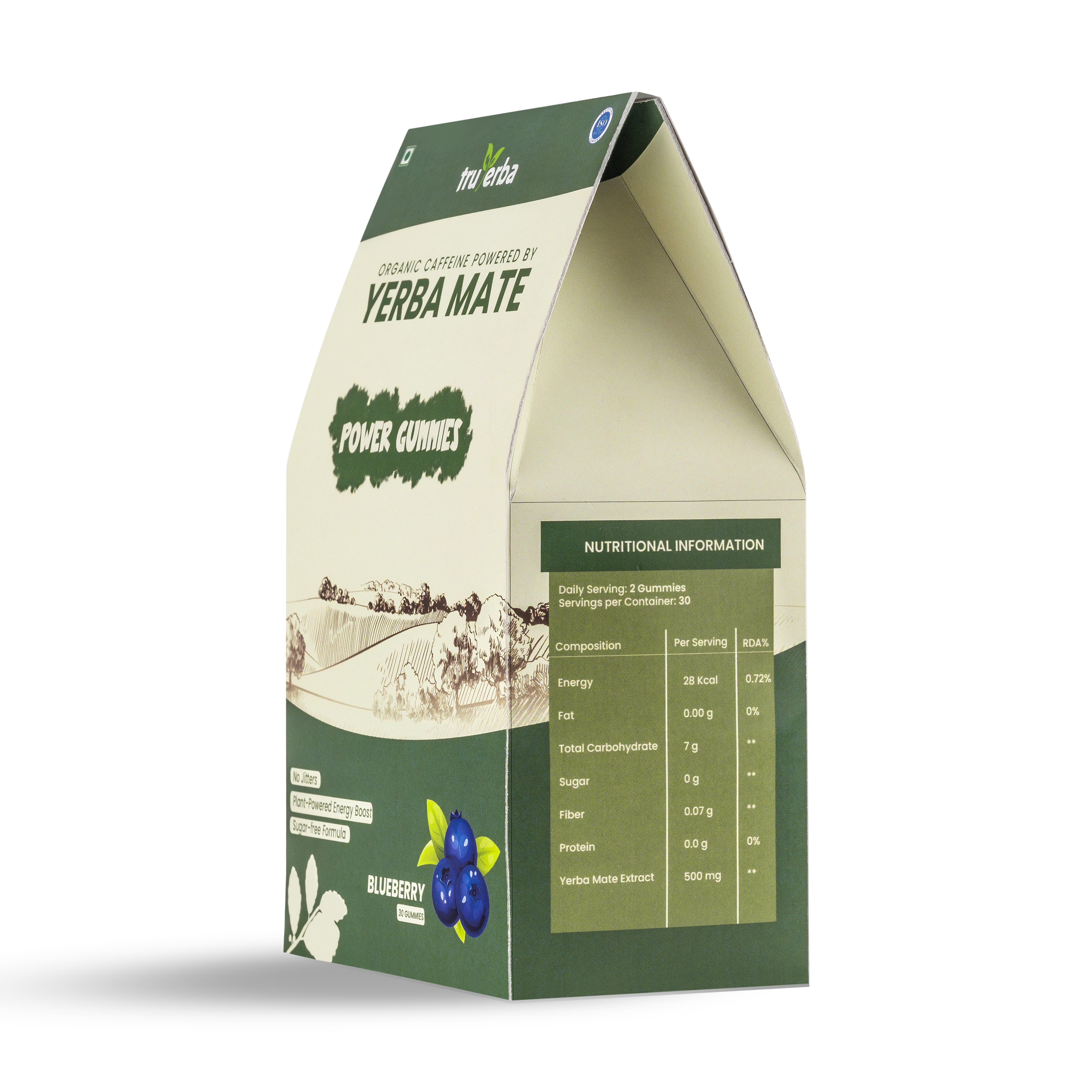 Yerba Mate Caffeine Gummies(Blueberry)